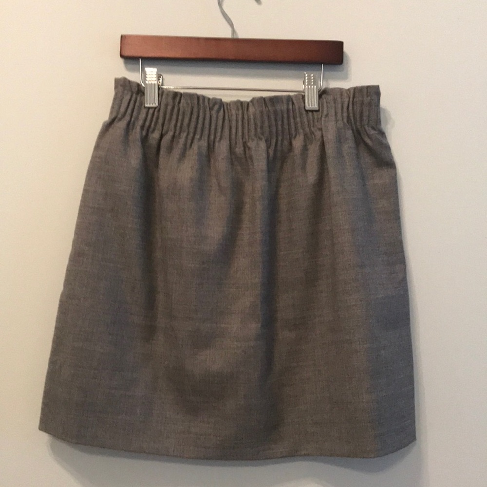 J. Crew Gray Wool Sidewalk Skirt
